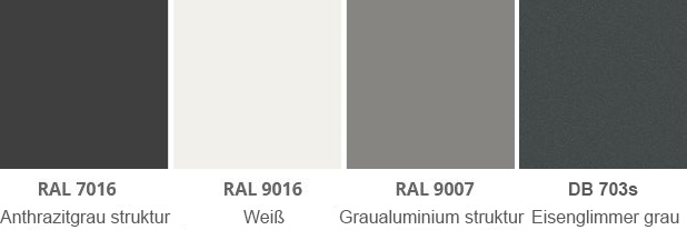 Unsere 4 Standard RAL-Farben