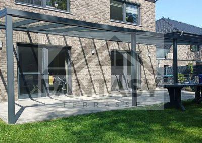 Aluminium Terrassenüberdachung 9x4m Glasdach