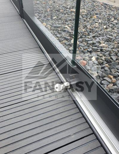 Schloss für Glasschiebewand