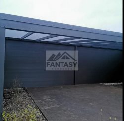 Doppelcarport mit Alu Rückwänden
