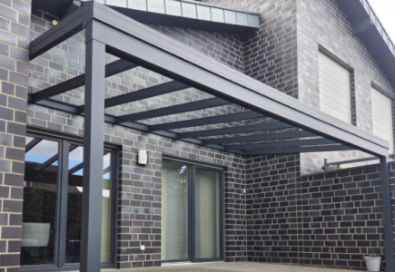 Alu Terrassenueberdachung anthrazit grau RAL7016 Alu Terrassenueberdachung anthrazit grau RAL7016